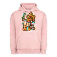 Pigment Salmon Love Turkey Thanksgiving Urban Hoodie - texasbilliewilder