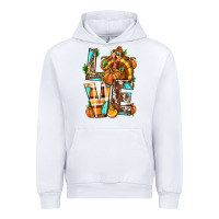 White Love Turkey Thanksgiving Urban Hoodie - texasbilliewilder