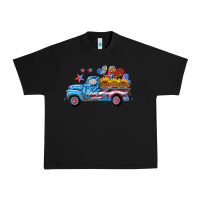 Black american truck and flag with stars Urban Heavy Tee - HRA Design Shop