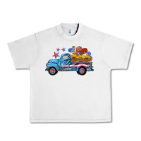 Lunar Rock american truck and flag with stars Urban Heavy Tee - HRA Design Shop
