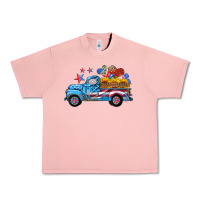 Salmon american truck and flag with stars Urban Heavy Tee - HRA Design Shop