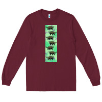 Burgundy dinosaur ankylosaurus pen wrap Long Sleeve Tee - Artiststas