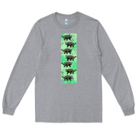 Heather Grey dinosaur ankylosaurus pen wrap Long Sleeve Tee - Artiststas