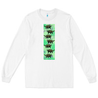 White dinosaur ankylosaurus pen wrap Long Sleeve Tee - Artiststas