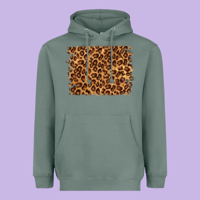 Leopard Background Heavyweight Hoodie Designed By Nancycooperartshop