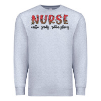 Heather Grey christmas nurse Premium Sweatshirt - MaliasSmallBusiness