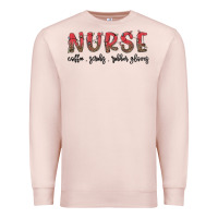 Pale Pink christmas nurse Premium Sweatshirt - MaliasSmallBusiness