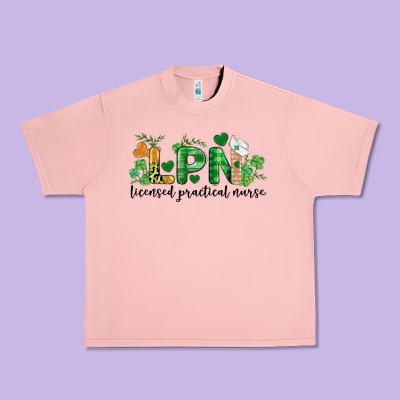 St. Patricks Day Registered Nurse Lpn Heart Urban Heavy Tee Designed By Barkaloodesign
