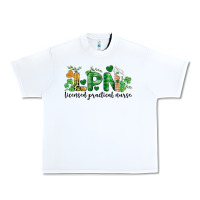 White st. patricks day registered nurse lpn heart Urban Heavy Tee - BarkalooDesign
