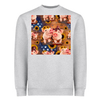 Heather Grey american pigs seamless pattern Heavyweight Sweatshirt - HRA Design Shop