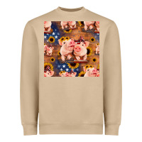 Mushroom american pigs seamless pattern Heavyweight Sweatshirt - HRA Design Shop