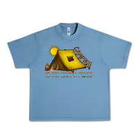 Pebble Blue camping is my happy place Urban Heavy Tee - CowhideDigitalArt