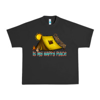 Pigment Black camping is my happy place Urban Heavy Tee - CowhideDigitalArt