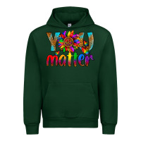 Forest Green LGBTQ+ you matter with leopard Urban Hoodie - NancyCooperArtShop