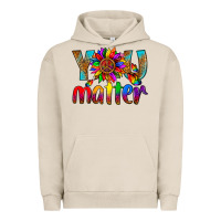 Pigment French Oak LGBTQ+ you matter with leopard Urban Hoodie - NancyCooperArtShop