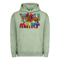 Pigment Oil Green LGBTQ+ you matter with leopard Urban Hoodie - NancyCooperArtShop