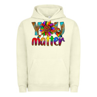 Pigment Pistachio LGBTQ+ you matter with leopard Urban Hoodie - NancyCooperArtShop