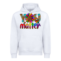 White LGBTQ+ you matter with leopard Urban Hoodie - NancyCooperArtShop