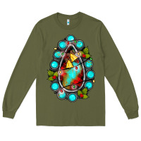 Army Green gemstone christmas Long Sleeve Tee - JahusDesignShop