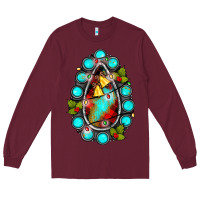 Burgundy gemstone christmas Long Sleeve Tee - JahusDesignShop