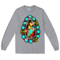 Heather Grey gemstone christmas Long Sleeve Tee - JahusDesignShop