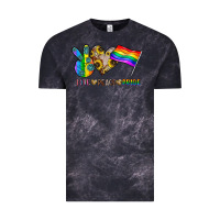 Cloud Black peace love pride Vintage Tee - CowhideDigitalArt