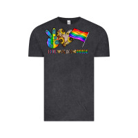 Vintage Black peace love pride Vintage Tee - CowhideDigitalArt