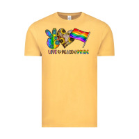 Vintage Mustard peace love pride Vintage Tee - CowhideDigitalArt