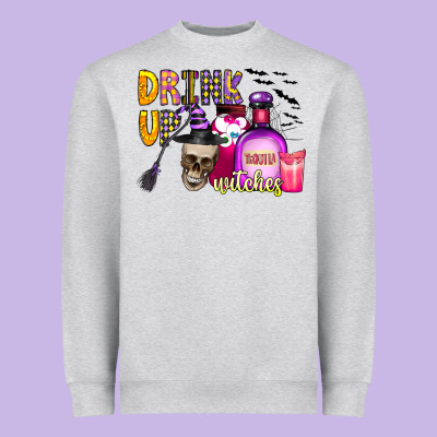 Drink Up Witches Heavyweight Sweatshirt Designed By Cowhidedigitalart