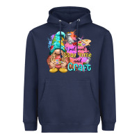 Navy i just want stay home and craft Heavyweight Hoodie - NancyCooperArtShop