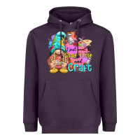 Plum i just want stay home and craft Heavyweight Hoodie - NancyCooperArtShop