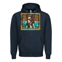 Navy Western Cute Pig Zipper Hoodie - LillyAllenDesigns