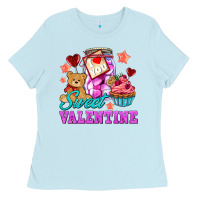 Baby Blue sweet valentine Ladies Tee - AdoDesignShop