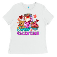 White sweet valentine Ladies Tee - AdoDesignShop