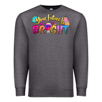 Charcoal Heather your future is bright Premium Sweatshirt - NancyCooperArtShop