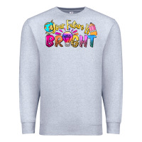Heather Grey your future is bright Premium Sweatshirt - NancyCooperArtShop