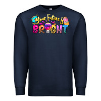 Navy your future is bright Premium Sweatshirt - NancyCooperArtShop