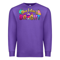 Purple your future is bright Premium Sweatshirt - NancyCooperArtShop