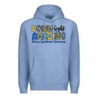 Colony Blue down right amazing down syndrome awareness Premium Hoodie - Artiststas