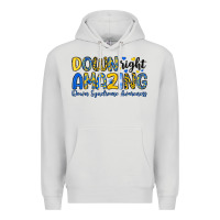 Dove Grey down right amazing down syndrome awareness Premium Hoodie - Artiststas