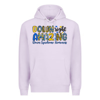 Lilac down right amazing down syndrome awareness Premium Hoodie - Artiststas