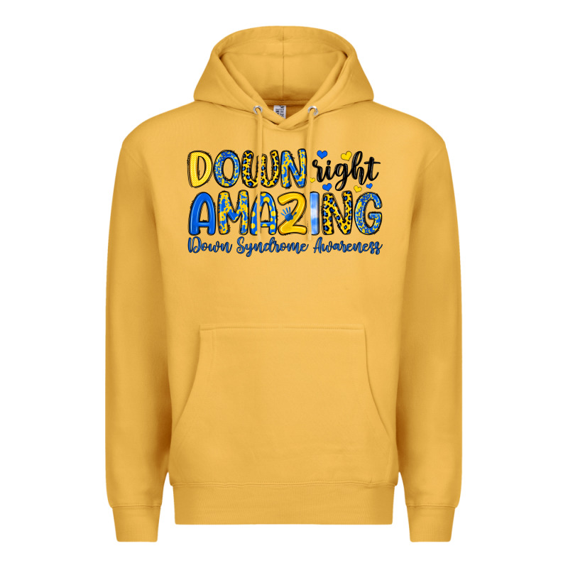 Down Right Amazing Down Syndrome Awareness Premium Hoodie by Artiststas | Teevron