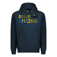 Navy down right amazing down syndrome awareness Premium Hoodie - Artiststas