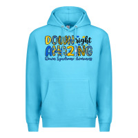 Ocean Blue down right amazing down syndrome awareness Premium Hoodie - Artiststas