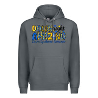 Rock down right amazing down syndrome awareness Premium Hoodie - Artiststas