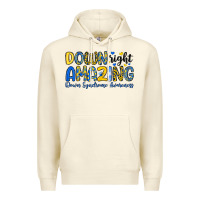 Sandshell down right amazing down syndrome awareness Premium Hoodie - Artiststas