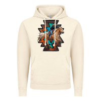 Vintage Artic cowgirl with aztec Vintage Hoodie - RanaPortraitStore