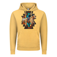 Vintage Mustard cowgirl with aztec Vintage Hoodie - RanaPortraitStore