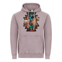 Vintage Zinc cowgirl with aztec Vintage Hoodie - RanaPortraitStore