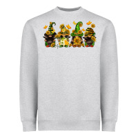 Heather Grey sunflower gnomies Heavyweight Sweatshirt - FaDigitalArtStudio